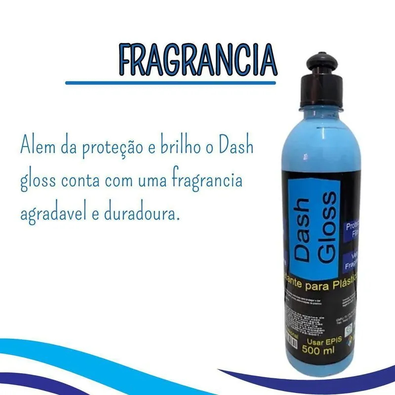 Dash Gloss 500ml Hidratante Painel Carro Silicone Aplicador