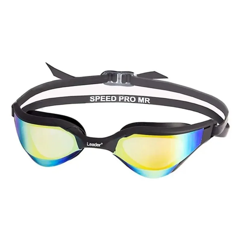Óculos Natação Espelhado Leader Speed Pro Cor Preto