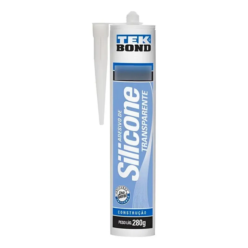 3x Silicone Acético Transparente Cola Vedação 280g Tek Bond