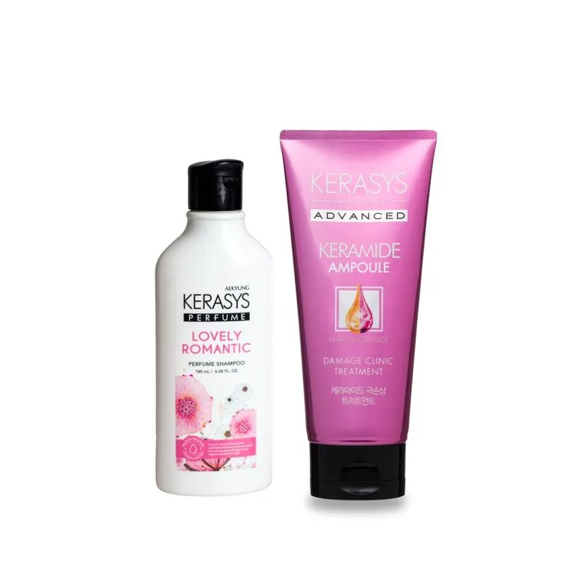 Kerasys Kit (Shampoo Perfume Lovely 180ml+ Máscara Keramide Damage 200ml)