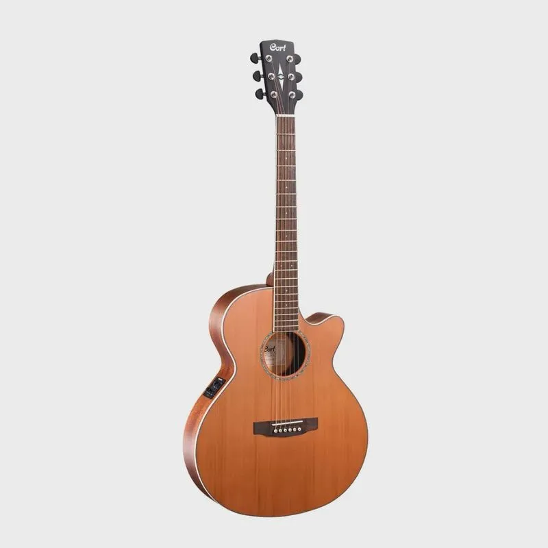 Violão cort sfx ced natural escuro eletroacústico aço