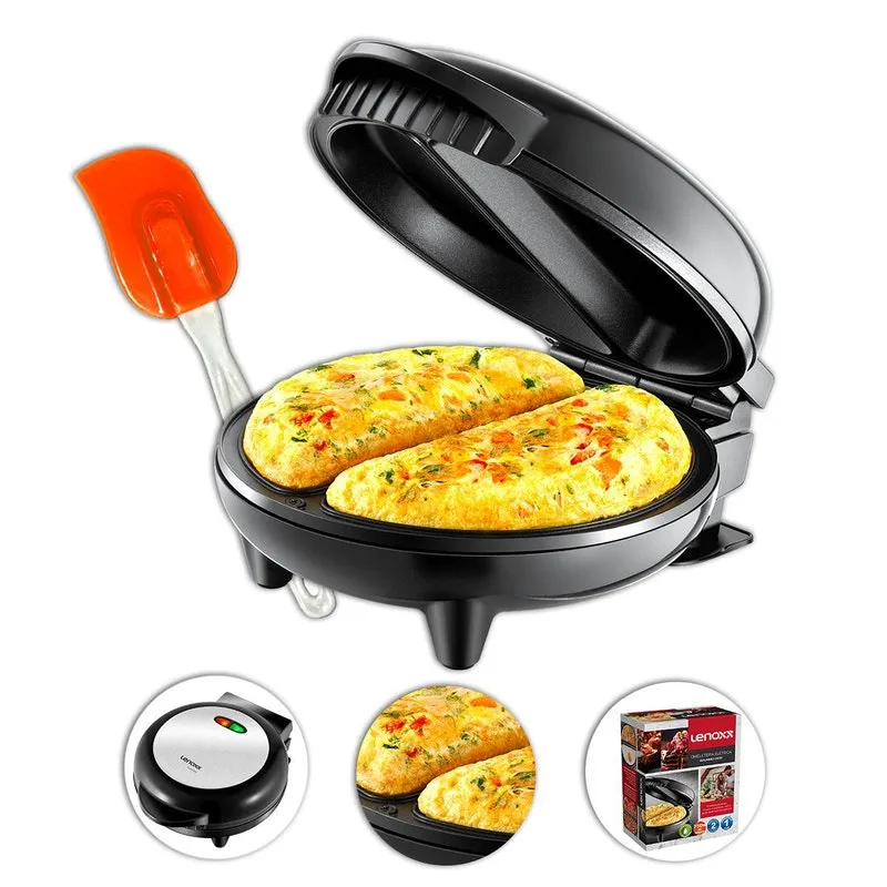 Omeleteira Elétrica Gourmet Lenoxx Inox Antiaderente 110V