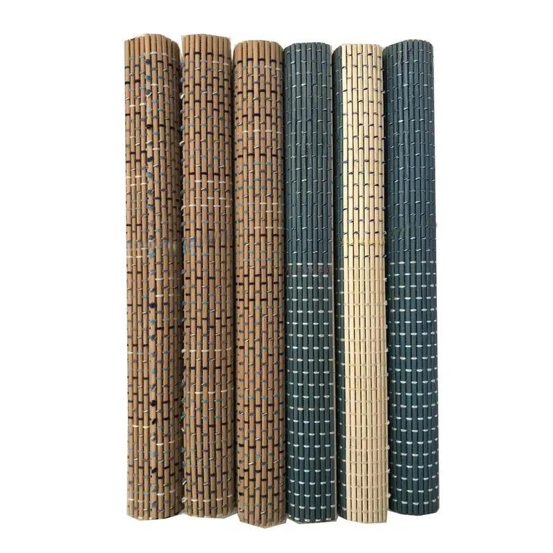Jogo Americano Bambu 40 X 30cm 6 Unidades Marrom E Verde