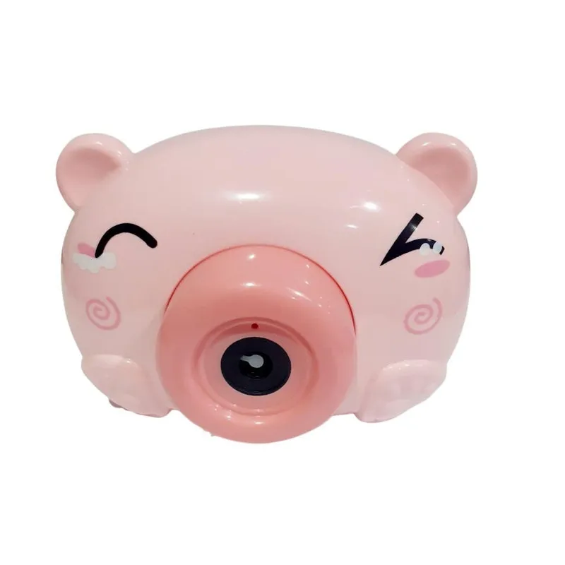 Lança Bolhas De Sabão Porco Câmera Automática Infantil