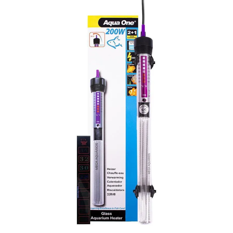 Aqua One Termostato Aquecedor 200w + Termômetro 110v