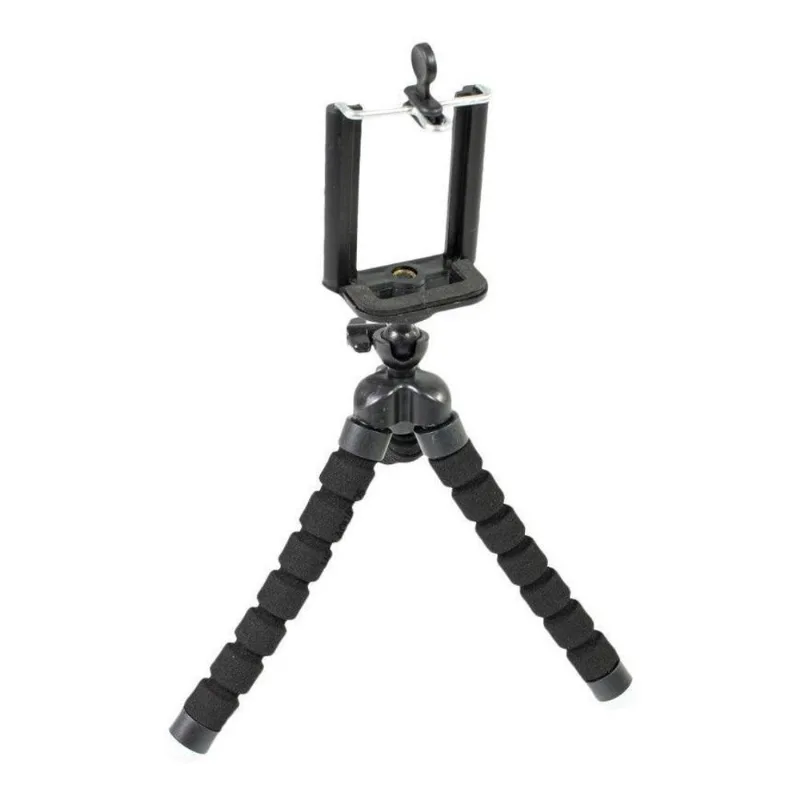 Mini Suporte Tripe De Mesa Escalavel Para Celular Gira 360º