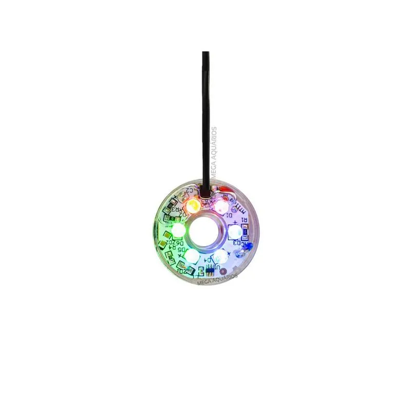 Anel Luz Colorido Submerso P Luminária Fonte Água Aquario