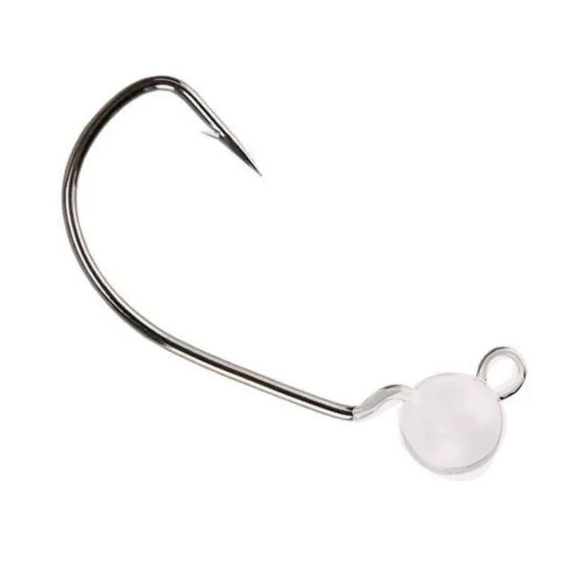 Chumbada Anzol Jig Head 2/0 Articulada Football 10g Branco