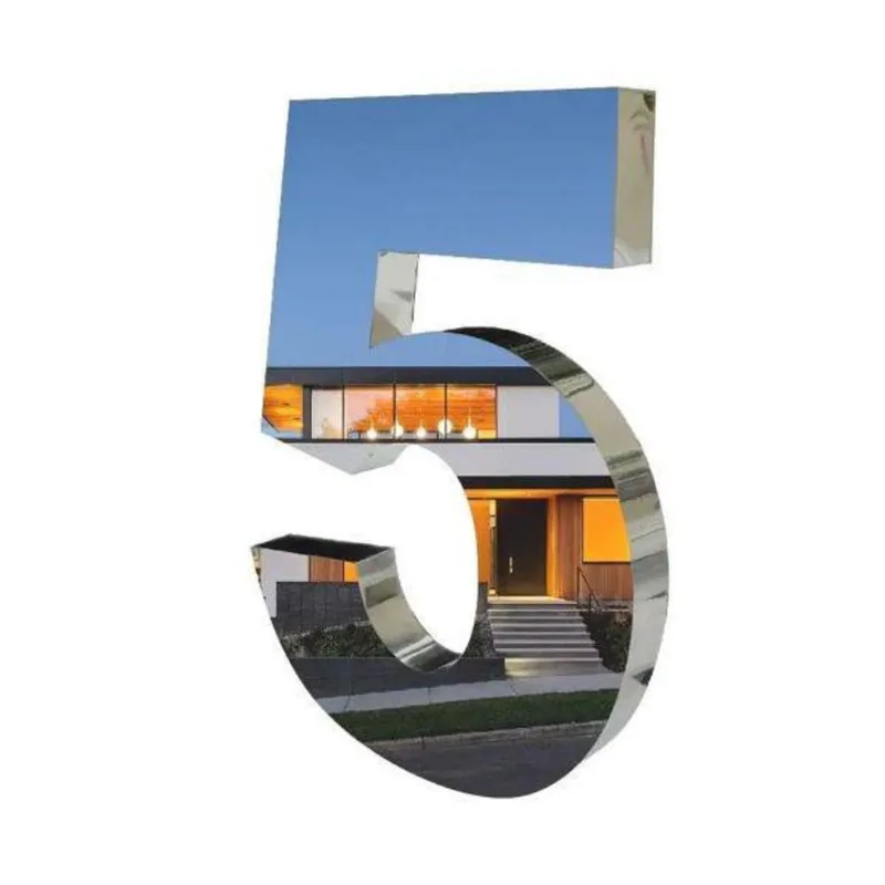 Numero 5 Residencial De Inox, Tam.20Cm