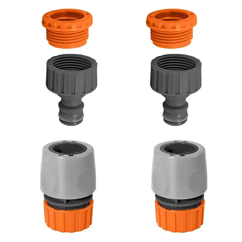 Kit Engate Rápido Para Mangueira De Jardim Macho+femea 4 Und
