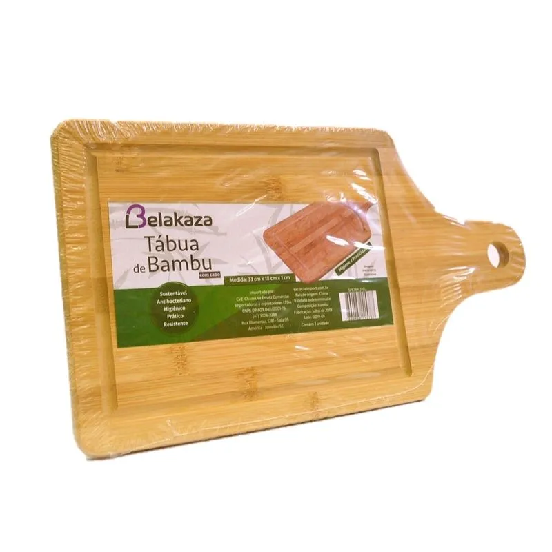 Tábua de Bambu para corte com cabo