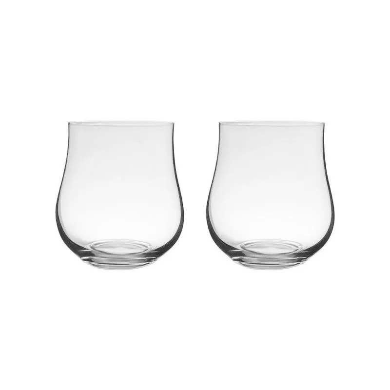 Copo Baixo De Cristal Bohemia Para Whisky 350Ml Tulipa 2 Pcs