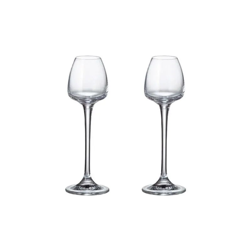 Jogo Com 2 Taças De Cristal Para Licor 70 Ml Anser Bohemia