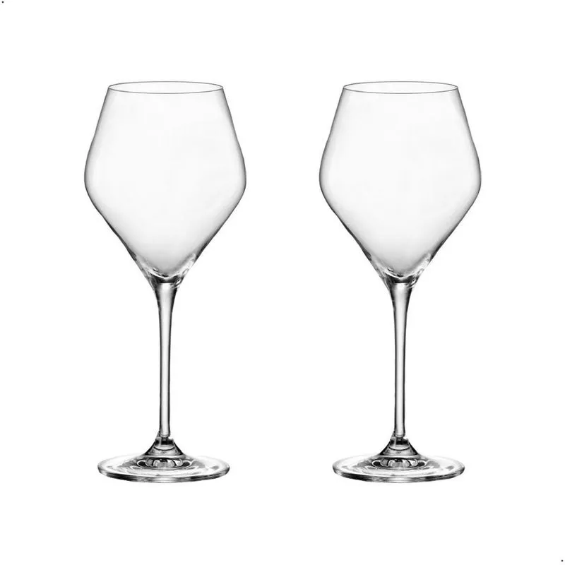 Taça De Cristal Bohemia Vinho Branco 400 Ml Loxia 2 Peças