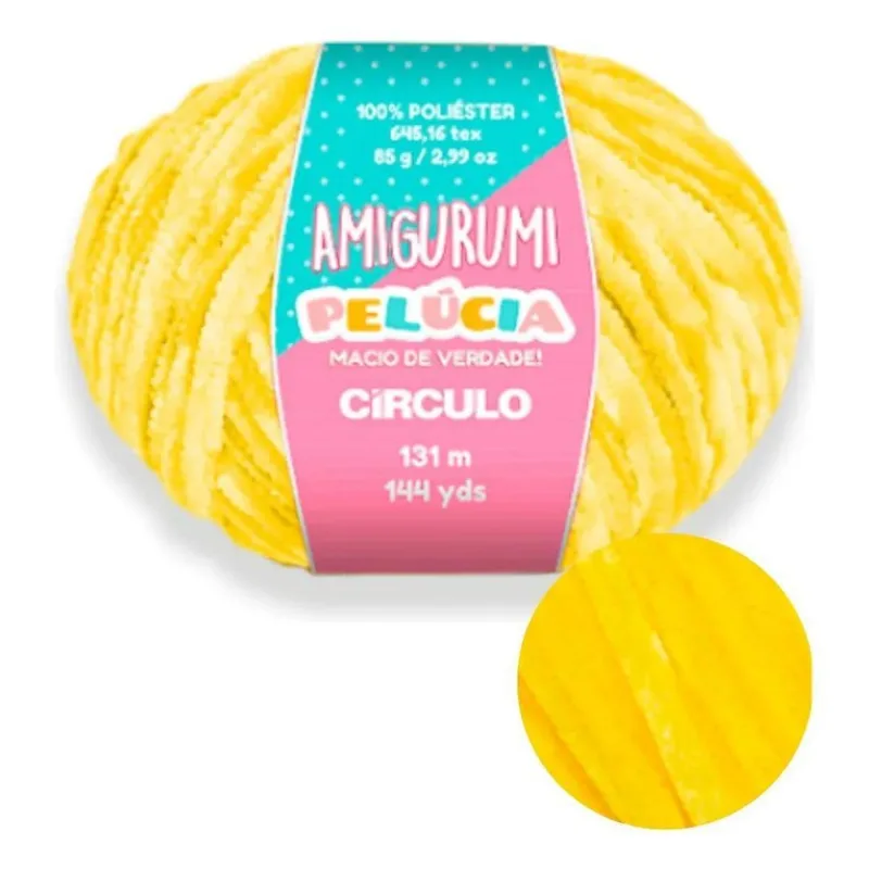 1 Fio Amigurumi Pelúcia Circulo 85g Maciez Aveludado 131m