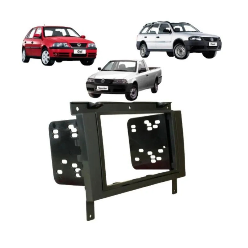 Moldura 2 Din Grafite Fiamon Gol G3/ Parati/saveiro