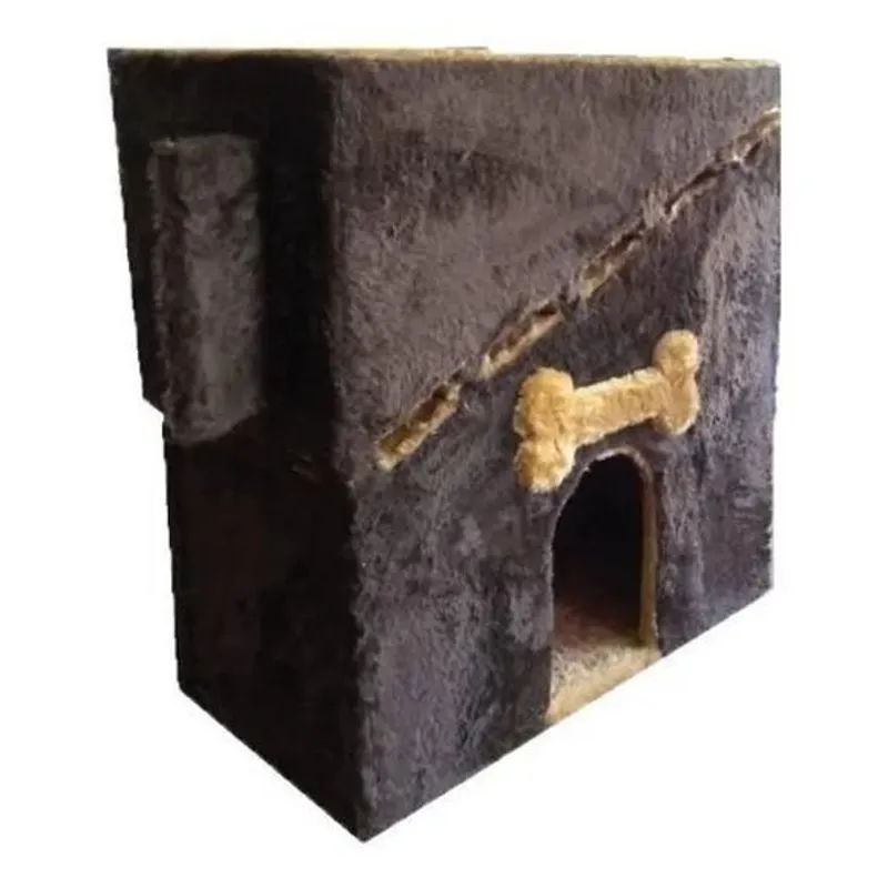 Casinha Marrom Luxuosa | Rampinha E Banqueta | 100kg