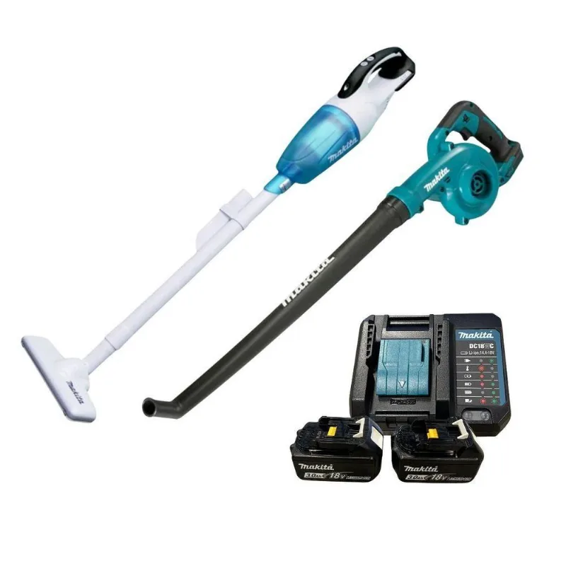 Kit Aspirador e Soprador Portátil Makita DUB186Z + DCL181FZ 18V 0,4L Lavável 50 Db 18V