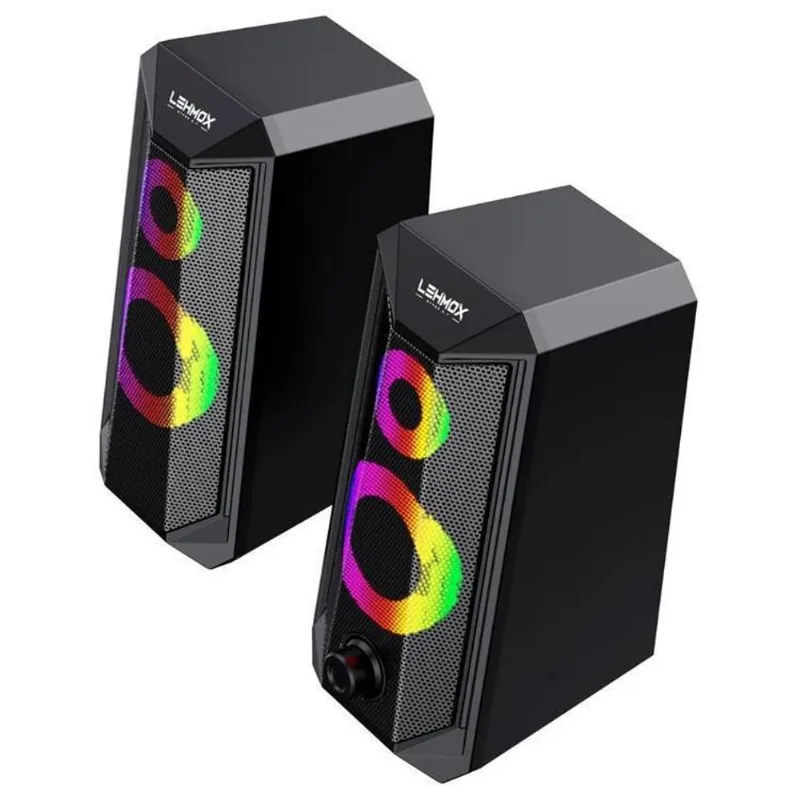 Caixa De Som Gamer Led Rgb P2 Usb Para Pc