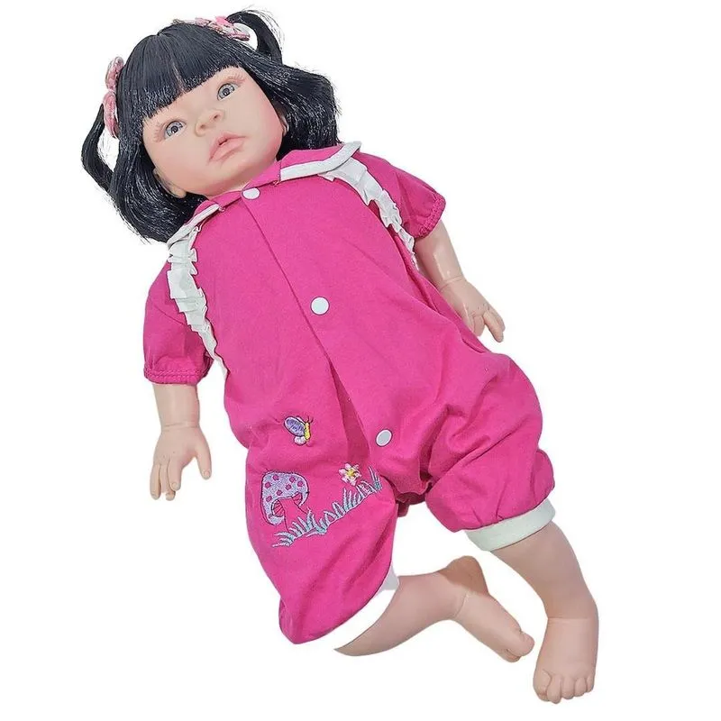 Boneca De Vinil Silicone Bebê Reborn Parece Real Pode Banhar