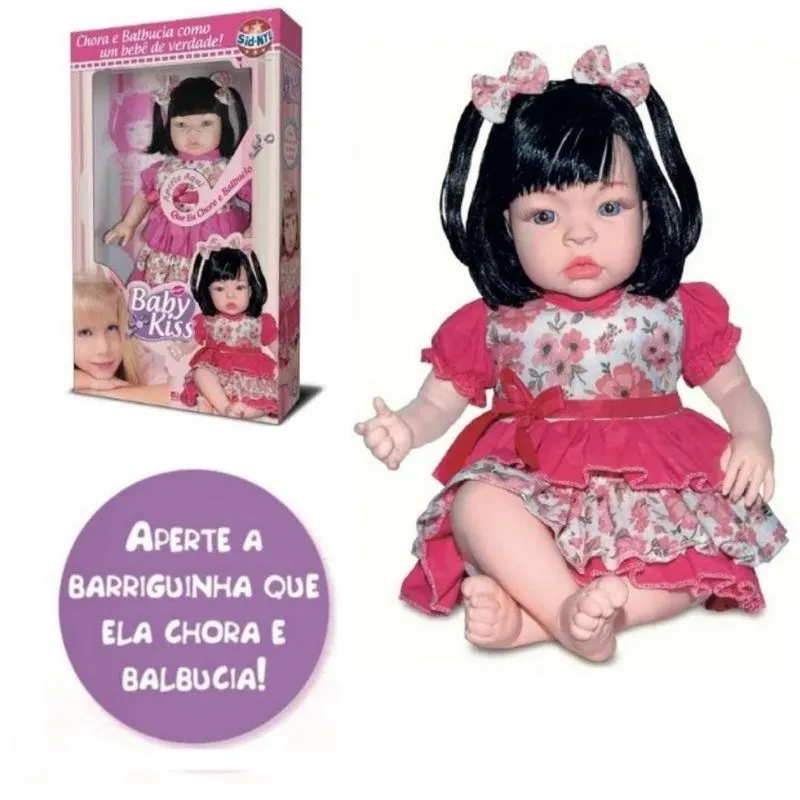 Boneca Bebê Baby Kiss Perfumada Com Roupinha Presente Menina