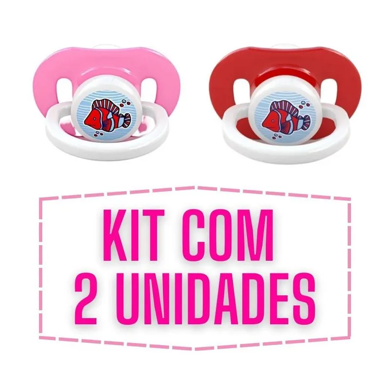 Kit 2 Chupeta Bico Redondo Silicone Mamita Escolha A Cor