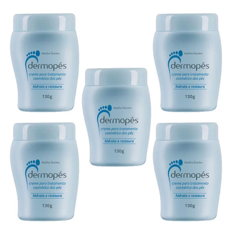 Kit 5 Dermopés Creme Tratamento Dos Pés Hidrata E Restaura