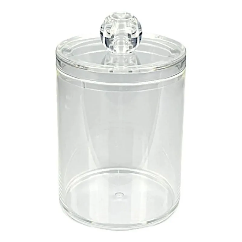 5x Porta Cotonetes Algodão C/tampa Organizador Multiuso 11cm