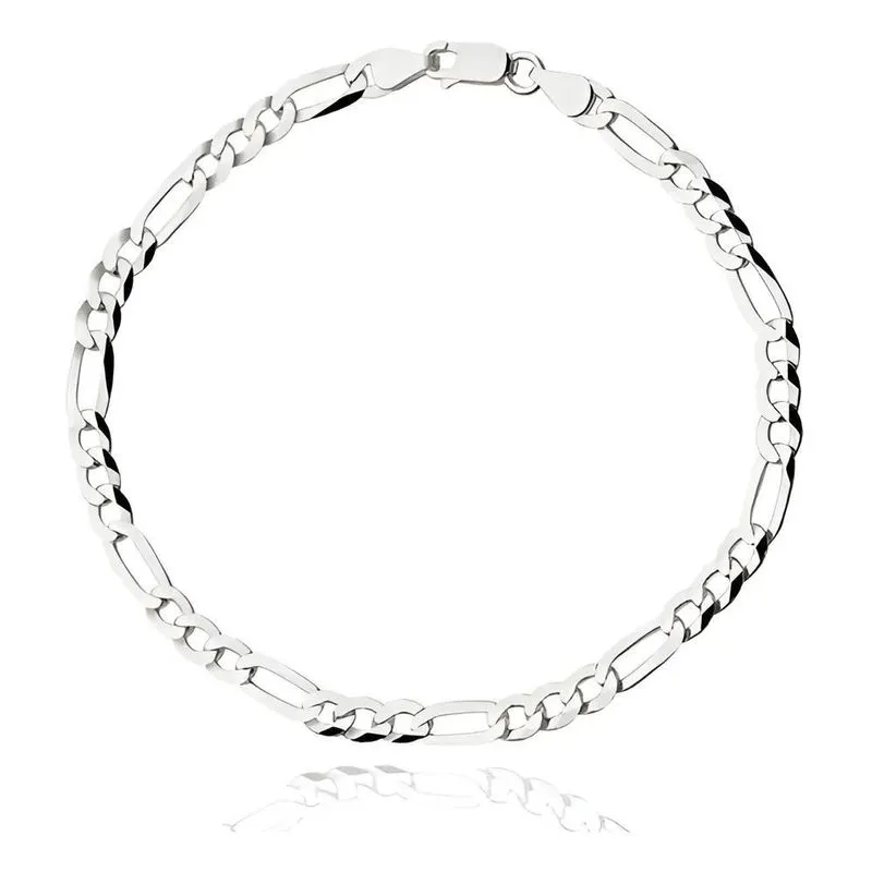 Pulseira Prata 925 De Lei Maciça 5mm 3x1 Legítima Masculina