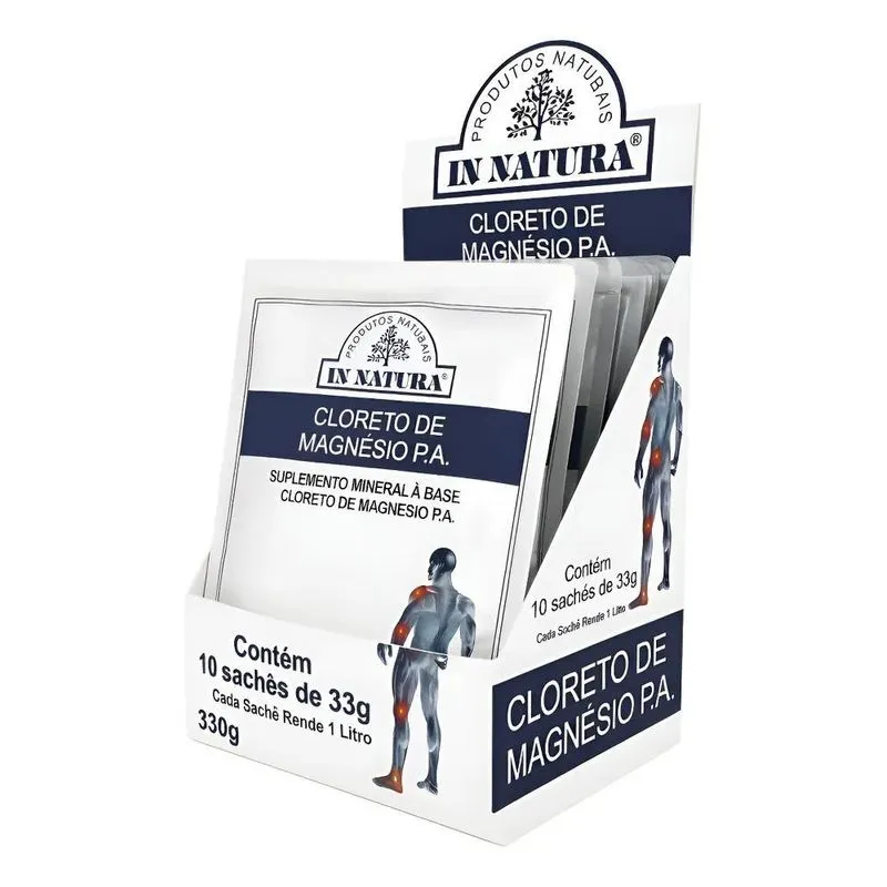 Cloreto De Magnésio Pa 10 Sachês 33g In Natura Sabor Neutro