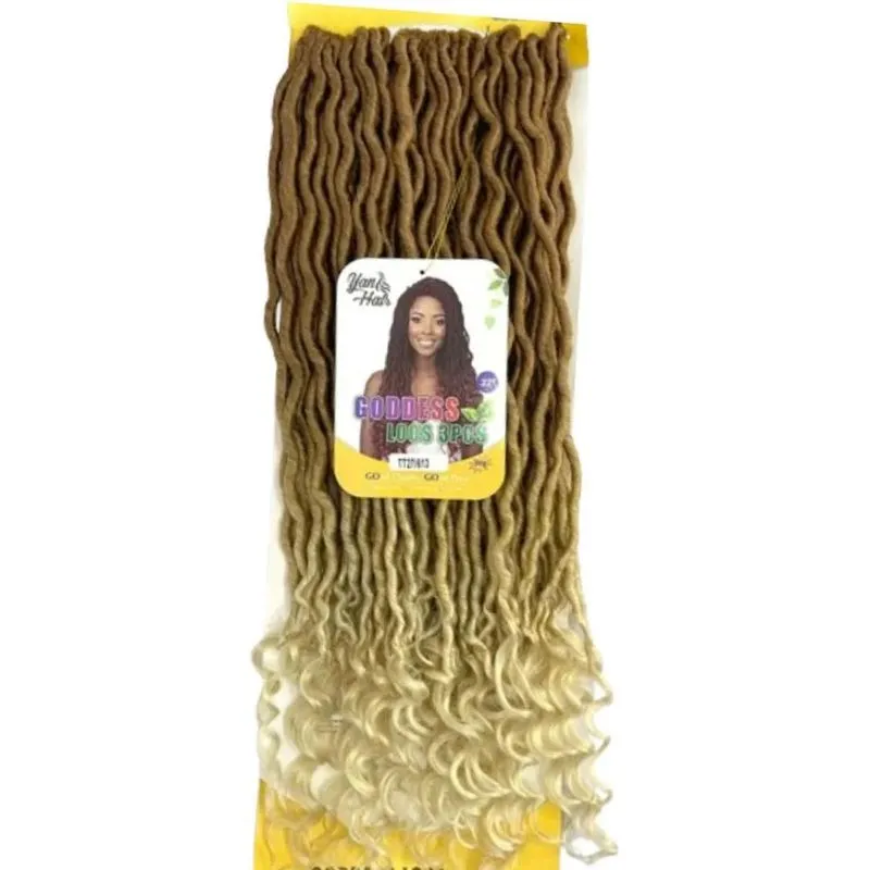 Faux Locs Goddess 300g Crochet Braid Cacho Per - Ombre Loiro