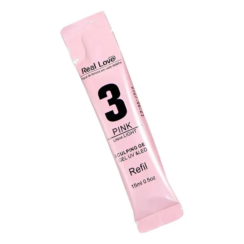 Gel Refil Nude Real Love 15ml: Unhas Esculpidas Perfeita - 3