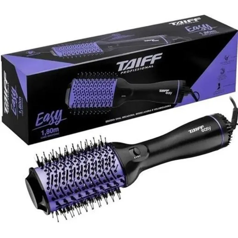2x Escova Oval Secadora Taiff Easy Lilás 1200w