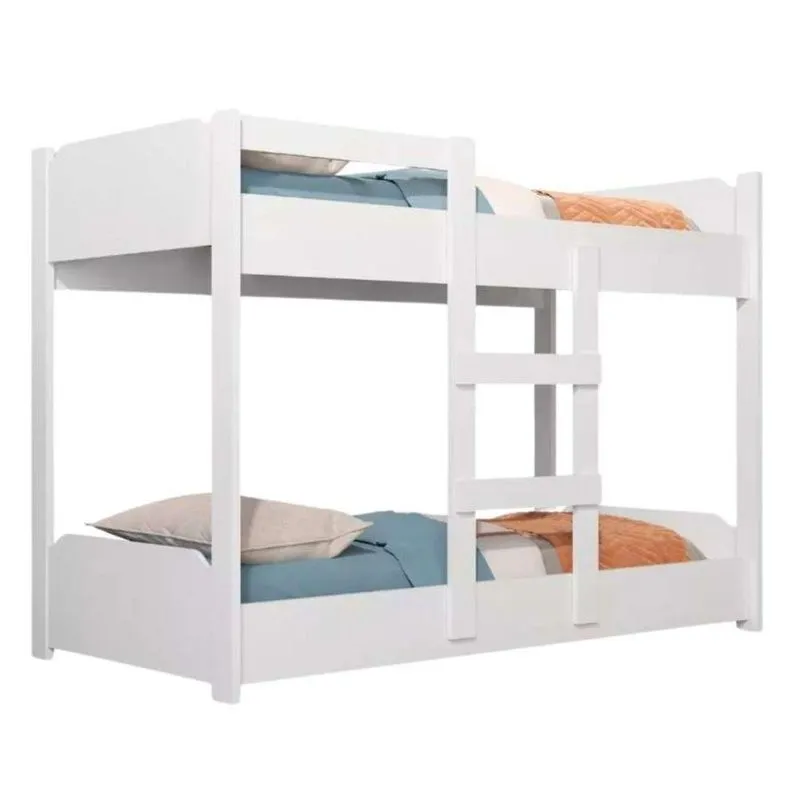 Beliche Minicama Infantil Quarto Criança Mdf Escada Grade Proteção Branco