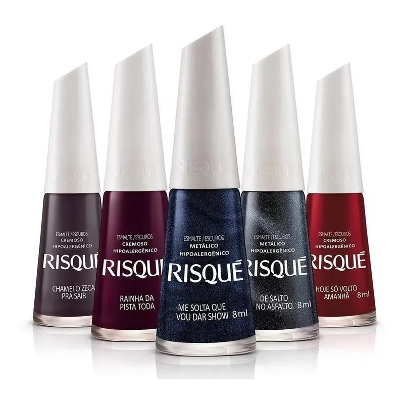 Kit 30 Esmaltes Risque Cores Sortidas Na Descrição