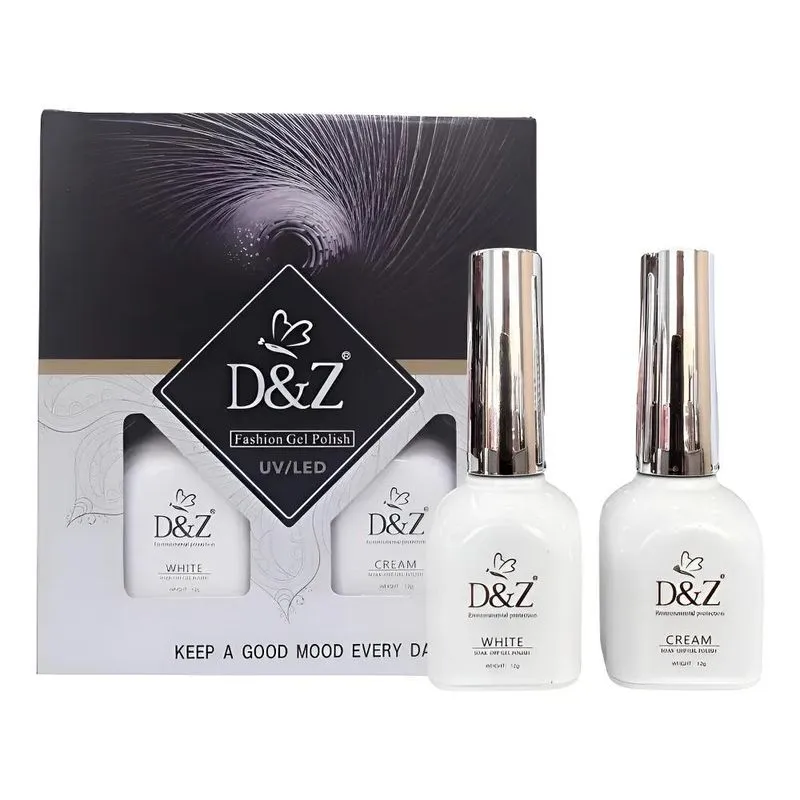 Kit Francesinha Esmalte Em Gel Uv Led 24g D&z Branc