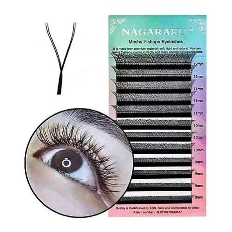 Cílios Volume Brasileiro Nagaraku Y 0.07 Curvatura D - 13 Mm