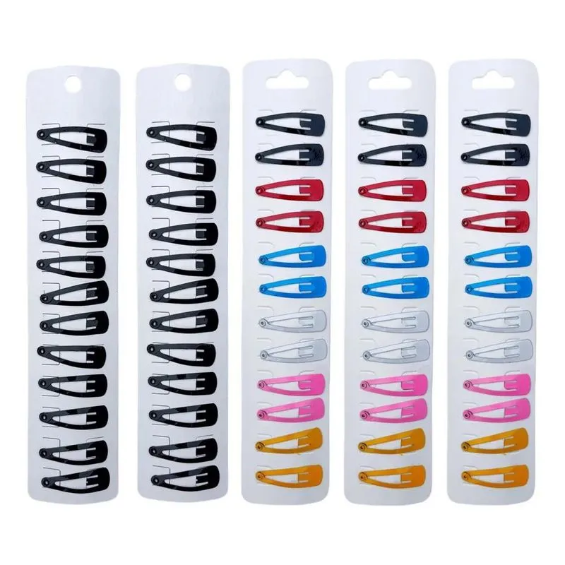 60 Tic Tac Pequenas Presilhas Cabelo Preto Colorido