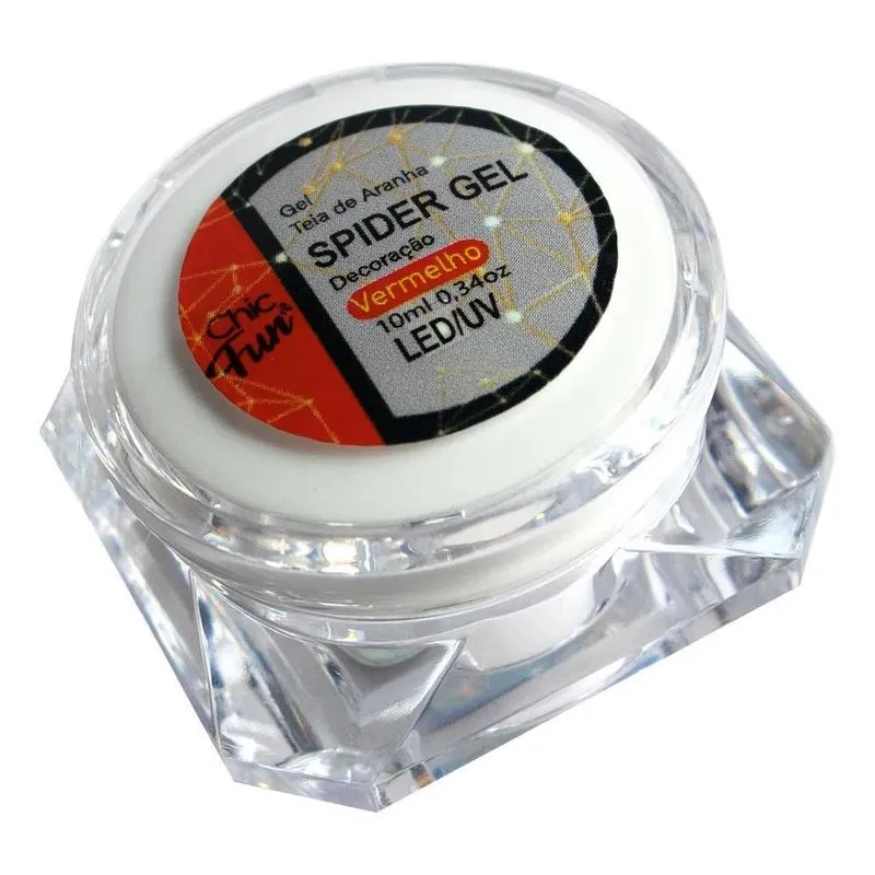 Spider Gel Teia Unhas Arte Fácil - 10ml Profissio - Vermelho