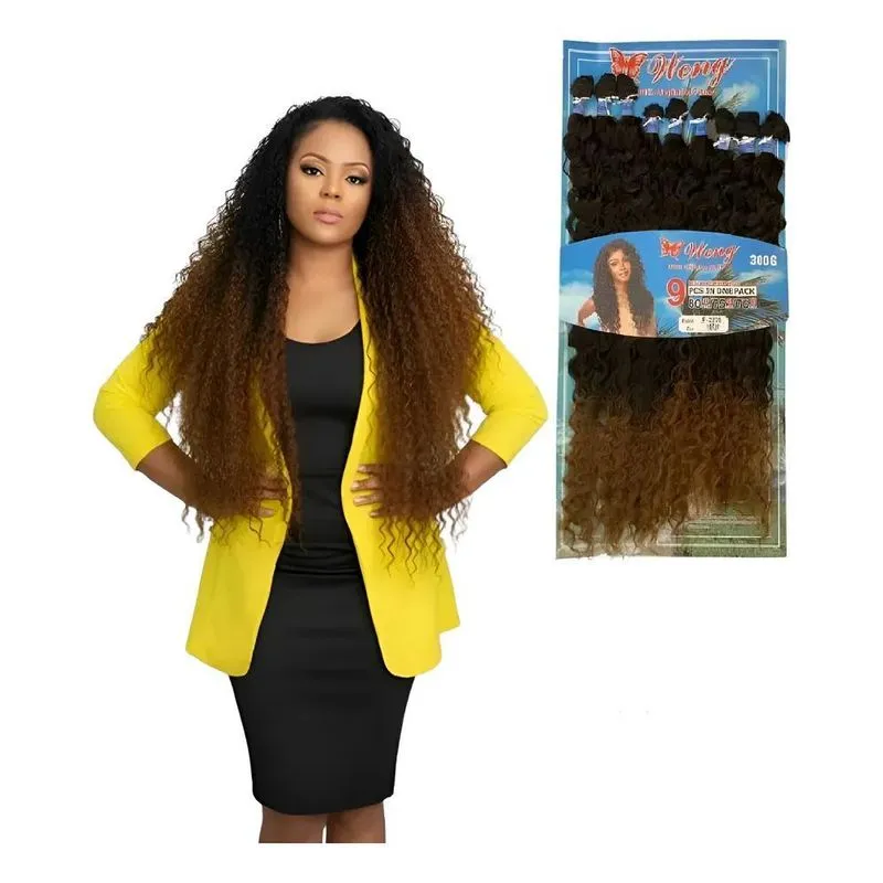 Cabelo Orgânico Cacheado Tela 80cm 320g Weng - Ombre 1b/27
