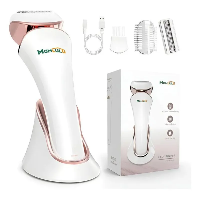 Depilador Feminino 3 Em 1 Sem Fio Usb: Pele Lisa - Branco 5v