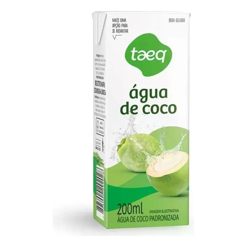 Água De Coco Taeq 200ml Com 27 Unidades