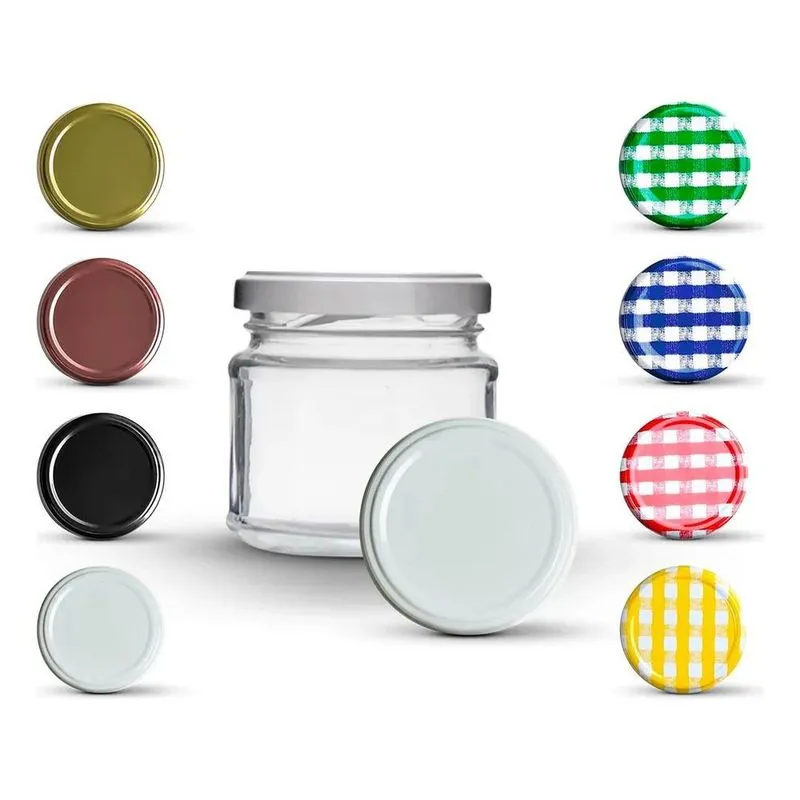 24 Potes De Vidro Mini Belém 150ml + Tampa Metálica E Branc