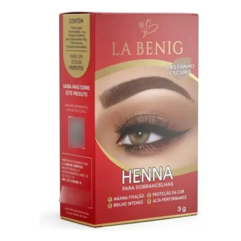 2x La Benig Henna Profissional 3g Imediato Cor Castanho Escu