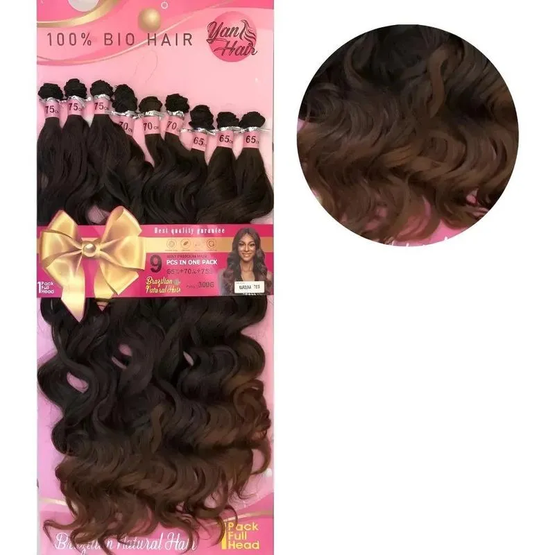 Cabelo Orgânico Ondulado Natura - Morena Iluminada Acobreado