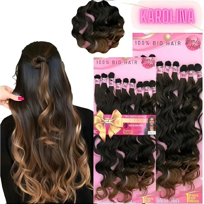 Cabelo Orgânico Ondulado - Morena Iluminada Loiro Mel 1b 27