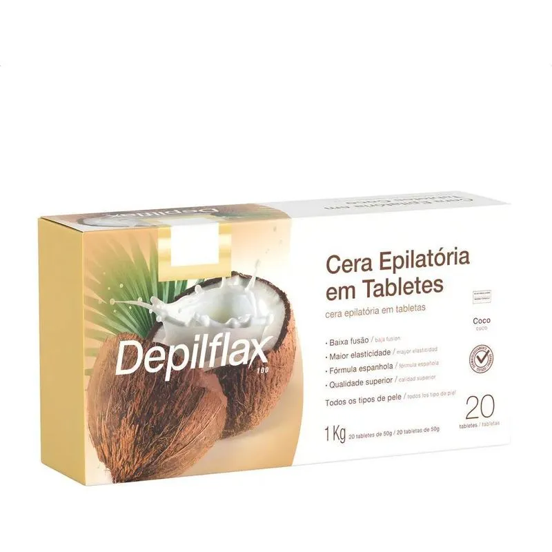 Cera Depilatória Depilflax Coco 1kg