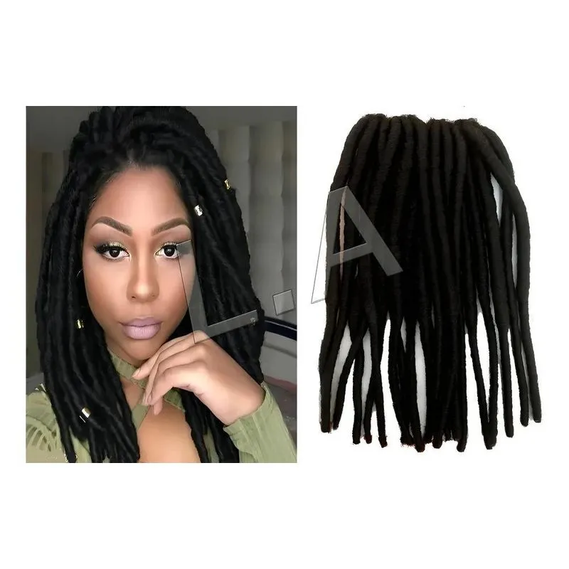 Dread Aplique De Lã Alongamento Afro Dreadlock Colorido