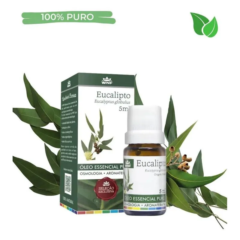 Óleo Essencial Eucalipto 5ml Wnf Renova Energia Aumenta Foco