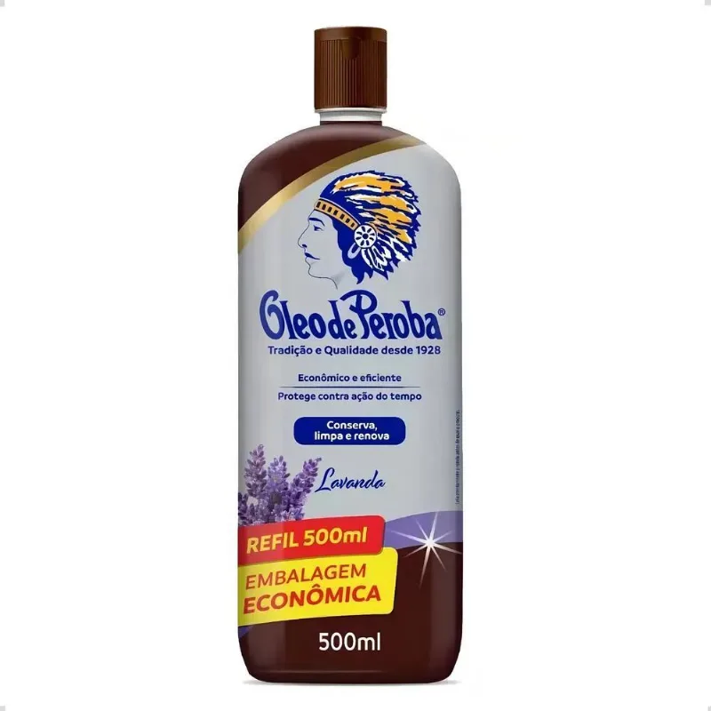 5x Óleo De Peroba Lavanda 500ml Limpa Brilha E Renova
